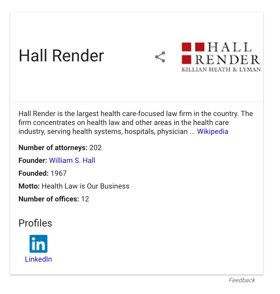 Hall Render knowledge panel